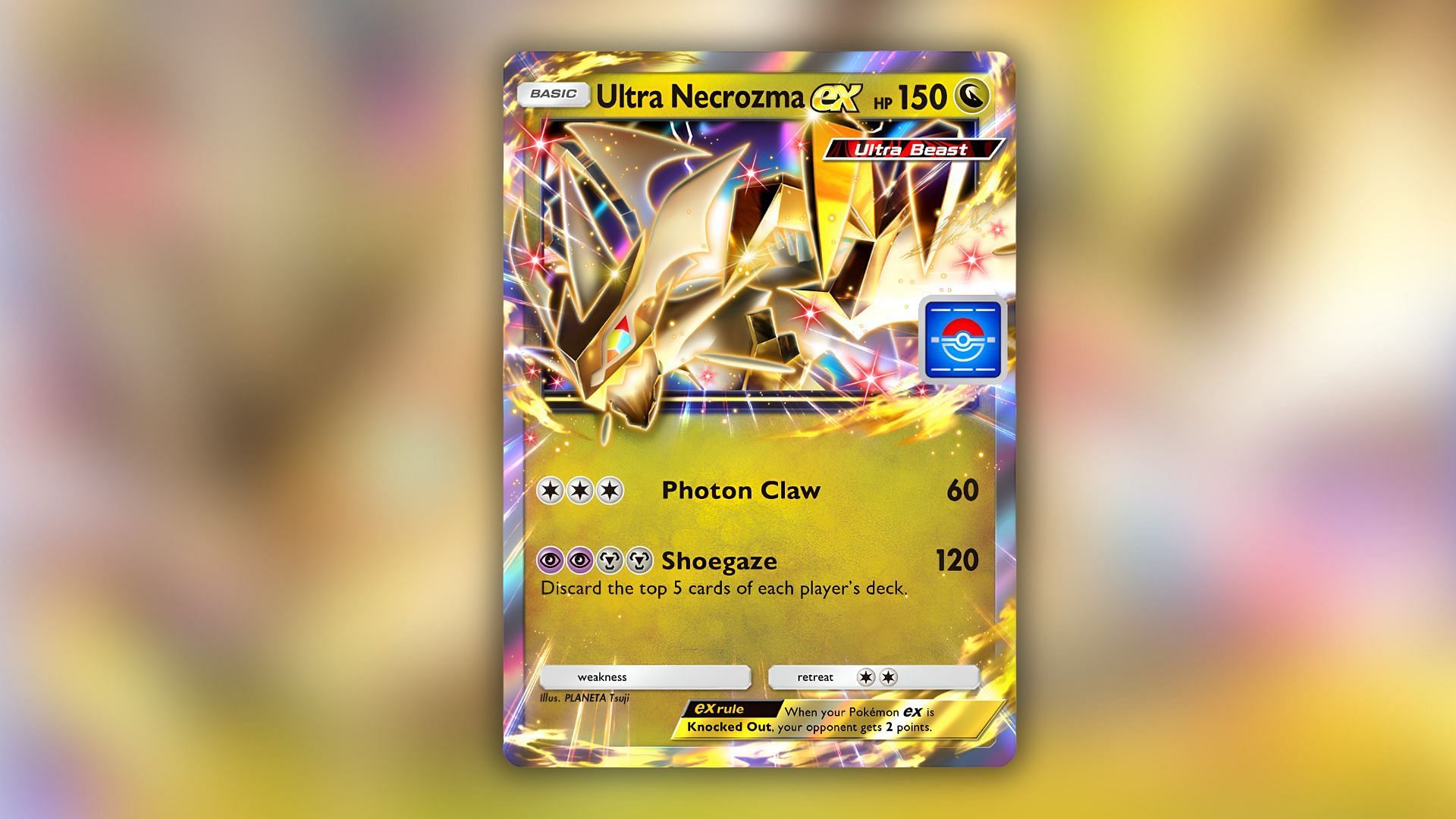 Ultra Necrozma ex as seen in the game (Image via The Pokemon Company)